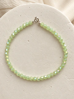 PULSERA ROXI VERDE LIMA - PLATA - comprar online