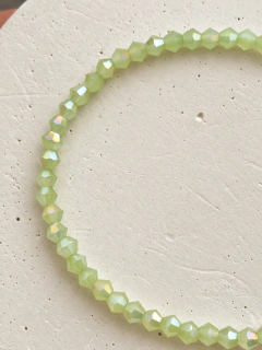 PULSERA ROXI VERDE LIMA - PLATA - Hosanna Joyas