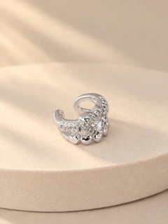 CUFF CORAZÓN BRILLO - ACERO BLANCO - Hosanna Joyas