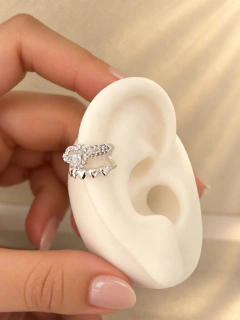 CUFF CORAZÓN BRILLO - ACERO BLANCO en internet