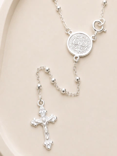CADENA ROSARIO BENITO 3MM - PLATA
