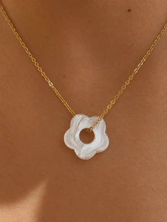 CONJUNTO FLORÓN WHITE - ACERO DORADO - comprar online
