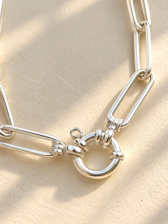 CADENA LONG CHAIN CON MARINERO - PLATA - comprar online