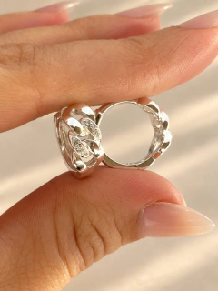 ARGOLLAS WESLA 1,7 CM - ACERO BLANCO en internet