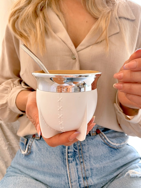 MATE ECOLÓGICO BLANCO - BOCA ANCHA