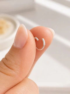 ARGOLLA SOLITARIA SMOOTH 0.8CM - PLATA - comprar online