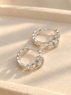 ARGOLLAS WESLY 1,7 CM - ACERO BLANCO - tienda online