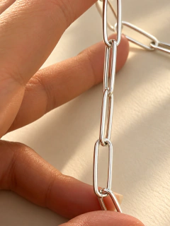 CADENA LONG CHAIN CON MARINERO - PLATA - tienda online