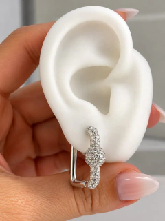 ARGOLLAS DYRO 1,8 CM - ACERO BLANCO - comprar online