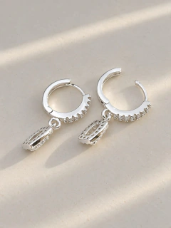 ARGOLLAS LASSIE 1,3 CM- ACERO BLANCO - Hosanna Joyas