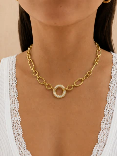 CHOKER GOLIAT - ACERO DORADO - Hosanna Joyas