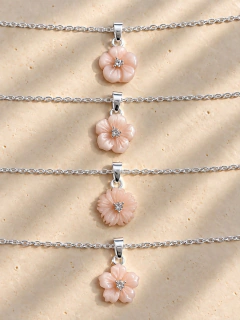 CONJUNTO ANÉMONA ROSA - ACERO BLANCO