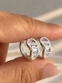 ARGOLLAS DIAMELLA 1,6 CM - ACERO BLANCO en internet