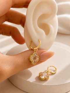 ARGOLLAS VAN CLEFF CRISTAL - ACERO DORADO - comprar online
