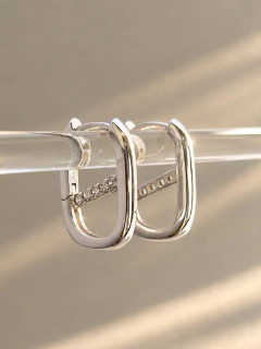 ARGOLLAS GLANCE 1,2 CM - ACERO BLANCO - Hosanna Joyas