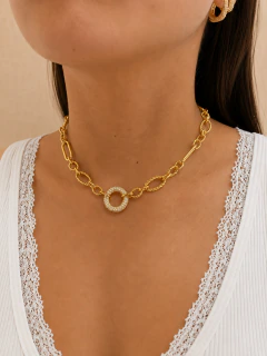 CHOKER GOLIAT - ACERO DORADO en internet