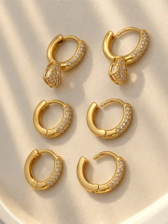SET DE ARGOLLAS AMADEO - ENCHAPADO - comprar online