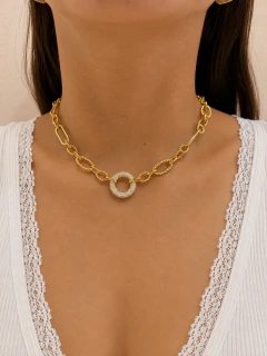 CHOKER GOLIAT - ACERO DORADO