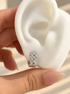 ARGOLLAS ZULA 1,4 CM - ACERO BLANCO - comprar online