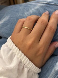 ANILLO KLEO - ACERO DORADO - comprar online