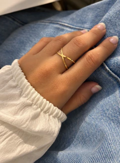 ANILLO BORIS - ACERO DORADO - comprar online