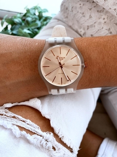 RELOJ SILICONA MALLA GLITTER ROSE - KO190