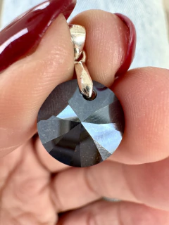 DIJE CÍRCULO SW CELESTE - PLATA - Hosanna Joyas