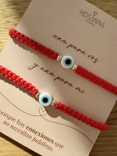 PULSERAS COMPARTIR OJI CELESTE - ACERO BLANCO