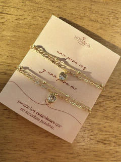 PULSERAS COMPARTIR LOVELA - ACERO DORADO - Hosanna Joyas