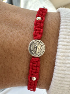 Imagen de PULSERA AJUSTABLE SAN BENITO II - ACERO BLANCO