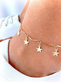 TOBILLERA ZADIEL ESTRELLA - ACERO DORADO - comprar online