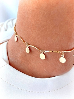 TOBILLERA ZADIEL CIRCULO - ACERO DORADO - comprar online