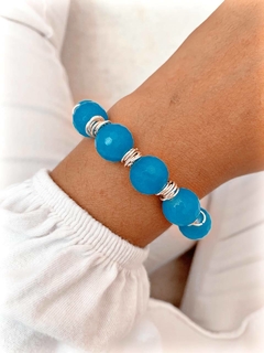 PULSERA PIEDRA TURQUESA Y ARANDELAS - PL - comprar online