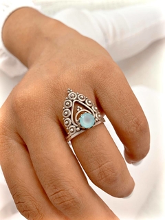 ANILLO PIEDRA AQUA - PL - comprar online