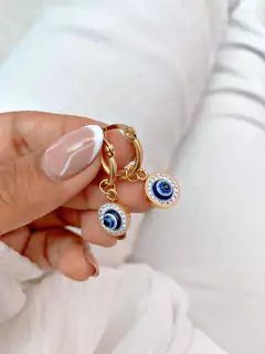 ARGOLLAS EYE BLUE - AC DORADO en internet