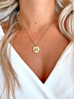 CONJUNTO ZODIACAL LIBRA - AC DORADO - tienda online