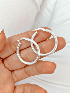 ARGOLLAS TOPACIO 2.5CM - PL - Hosanna Joyas