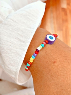 PULSERA CANUTILLO OJITO COLORS VIOLET - AC