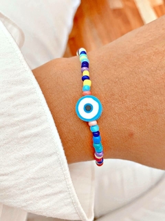 PULSERA CANUTILLO OJITO COLORS SKY BLUE - AC