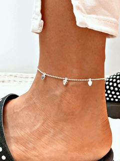 TOBILLERA GRI CORAZON - AB - Hosanna Joyas
