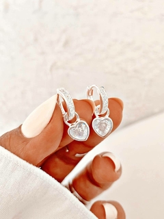 ARGOLLAS CORAZON CUBIC - PL - comprar online