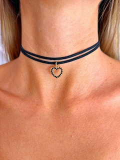 CHOKER HEART BLACK - FANTASIA - comprar online