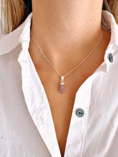 CONJUNTO PENDULO CUARZO ROSA - PL