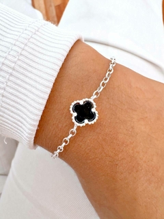 PULSERA TREBOL NEGRO -PL