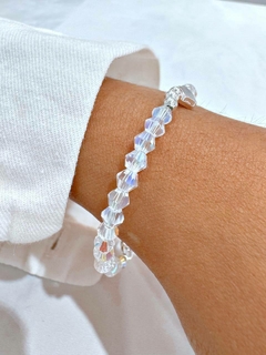 PULSERA ACRILIC CORAZON TRANSPARENTE - AB - comprar online