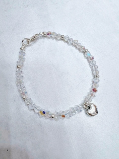 PULSERA PENDANT HEART TRANSPARENTE - AB - Hosanna Joyas
