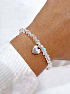 PULSERA PENDANT HEART TRANSPARENTE - AB