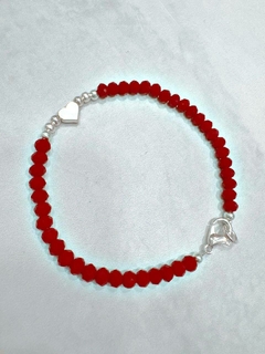 PULSERA ACRILiC CORAZON ROJO - AB - tienda online