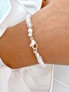 PULSERA ACRILIC BOLITA TRANSPARENTE - AB en internet