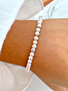 PULSERA ACRILIC BOLITA TRANSPARENTE - AB - comprar online